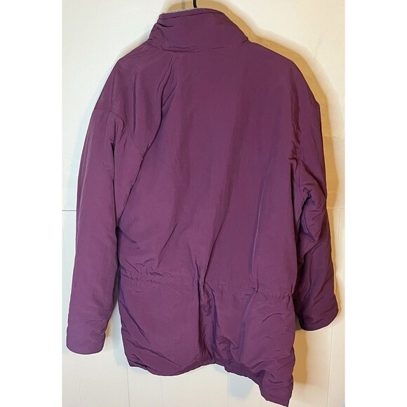 Vintage L.L. Bean Mens Medium Maroon Full Zip Up Jacket 100% Nylon Used - Picture 8 of 8